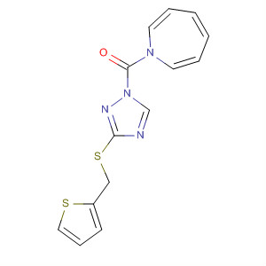 106085-17-0  1H-Azepine,hexahydro-1-[[3-[(2-thienylmethyl)thio]-1H-1,2,4-triazol-1-yl]carbonyl]-