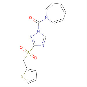 106085-18-1  1H-Azepine,hexahydro-1-[[3-[(2-thienylmethyl)sulfonyl]-1H-1,2,4-triazol-1-yl]carbonyl]-