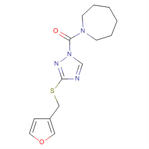 106085-30-7  1H-Azepine,1-[[3-[(3-furanylmethyl)thio]-1H-1,2,4-triazol-1-yl]carbonyl]hexahydro-