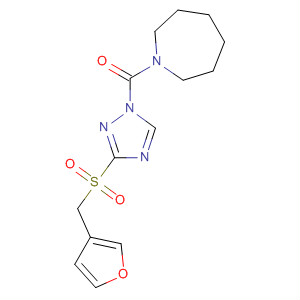 106085-31-8  1H-Azepine,1-[[3-[(3-furanylmethyl)sulfonyl]-1H-1,2,4-triazol-1-yl]carbonyl]hexahydro-