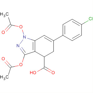 106086-96-8  1H-Indazole-4-carboxylic acid,1,3-bis(acetyloxy)-6-(4-chlorophenyl)-4,5-dihydro-