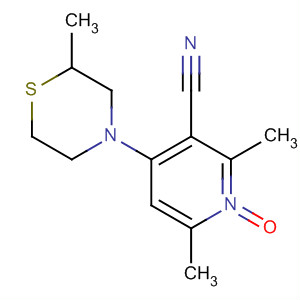 106101-59-1  3-Pyridinecarbonitrile, 2,6-dimethyl-4-(2-methyl-4-thiomorpholinyl)-,1-oxide 106101-59-1  3-Pyridinecarbonitrile, 2,6-dimethyl-4-(2-methyl-4-thiomorpholinyl)-,1-oxide