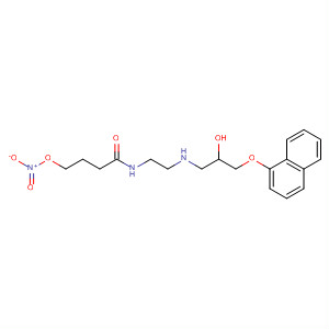 106158-05-8  Butanamide,N-[2-[[2-hydroxy-3-(1-naphthalenyloxy)propyl]amino]ethyl]-4-(nitrooxy)-