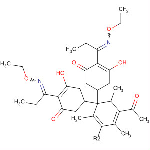 106242-15-3  2-Cyclohexen-1-one,5,5'-(5-acetyl-2,4,6-trimethyl-1,3-phenylene)bis[2-[1-(ethoxyimino)propyl]-3-hydroxy-