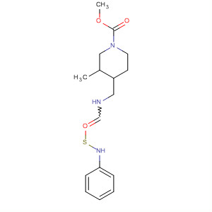 106244-82-0  1-Piperidinecarboxylic acid,3-methyl-4-[[[(phenylamino)thioxomethyl]amino]methyl]-, methyl ester,cis-