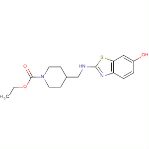 106244-85-3  1-Piperidinecarboxylic acid,4-[[(6-hydroxy-2-benzothiazolyl)amino]methyl]-, ethyl ester