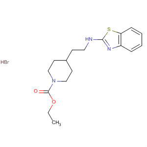 106244-91-1  1-Piperidinecarboxylic acid, 4-[2-(2-benzothiazolylamino)ethyl]-, ethylester, monohydrobromide