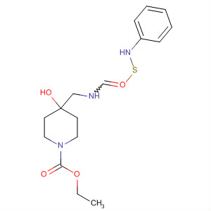 106245-19-6  1-Piperidinecarboxylic acid,4-hydroxy-4-[[[(phenylamino)thioxomethyl]amino]methyl]-, ethyl ester