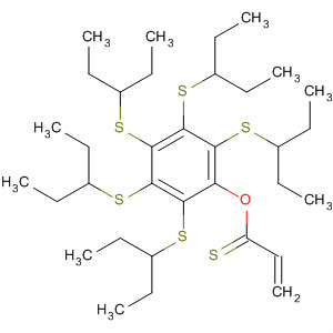 105613-04-5  2-Propenethioic acid, S-[pentakis[(1-ethylpropyl)thio]phenyl] ester