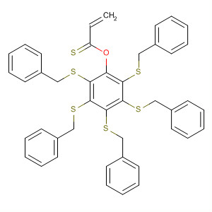 105613-07-8  2-Propenethioic acid, S-[pentakis[(phenylmethyl)thio]phenyl] ester