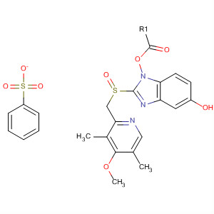 105614-06-0  1H-Benzimidazol-5-ol,2-[[(4-methoxy-3,5-dimethyl-2-pyridinyl)methyl]sulfinyl]-,benzenesulfonate (ester)