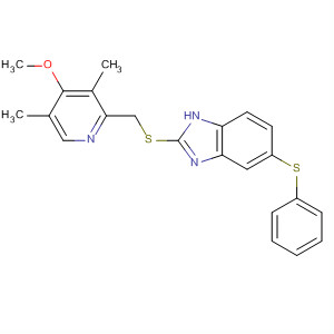 105614-18-4  1H-Benzimidazole,2-[[(4-methoxy-3,5-dimethyl-2-pyridinyl)methyl]thio]-5-(phenylthio)-