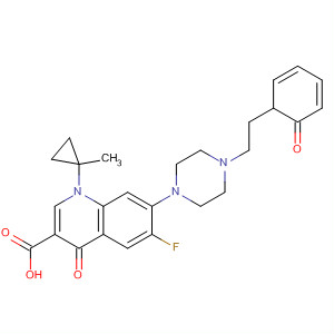 105614-38-8  3-Quinolinecarboxylic acid,6-fluoro-1,4-dihydro-1-(1-methylcyclopropyl)-4-oxo-7-[4-(2-oxo-2-phenylethyl)-1-piperazinyl]-