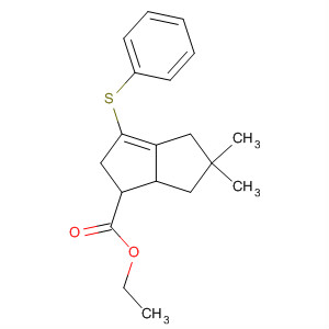 105619-72-5  1-Pentalenecarboxylic acid,1,2,4,5,6,6a-hexahydro-5,5-dimethyl-3-(phenylthio)-, ethyl ester, cis-
