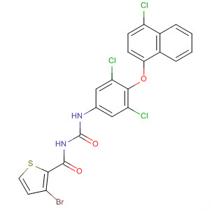 105622-04-6  2-Thiophenecarboxamide,3-bromo-N-[[[3,5-dichloro-4-[(4-chloro-1-naphthalenyl)oxy]phenyl]amino]carbonyl]-