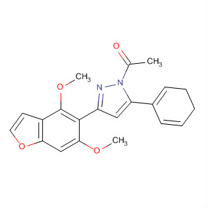 105637-56-7  1H-Pyrazole,1-acetyl-3-(4,6-dimethoxy-5-benzofuranyl)-4,5-dihydro-5-phenyl-