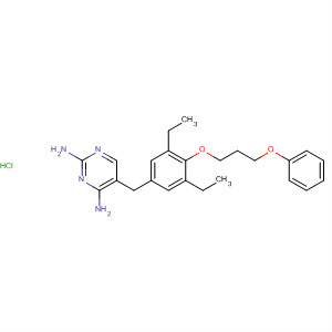 105639-92-7  2,4-Pyrimidinediamine,5-[[3,5-diethyl-4-(3-phenoxypropoxy)phenyl]methyl]-, monohydrochloride