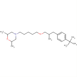 105672-97-7  Morpholine,4-[5-[3-[4-(1,1-dimethylethyl)phenyl]-2-methylpropoxy]pentyl]-2,6-dimethyl-