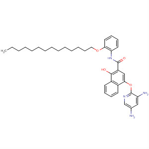 105684-14-8  2-Naphthalenecarboxamide,4-[(3,5-diamino-2-pyridinyl)oxy]-1-hydroxy-N-[2-(tetradecyloxy)phenyl]-