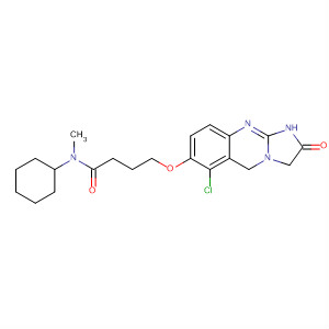 105695-49-6  Butanamide,4-[(6-chloro-1,2,3,5-tetrahydro-2-oxoimidazo[2,1-b]quinazolin-7-yl)oxy]-N-cyclohexyl-N-methyl-