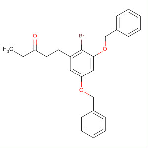 105705-40-6  3-Pentanone, 1-[2-bromo-3,5-bis(phenylmethoxy)phenyl]-