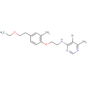 105707-67-3  4-Pyrimidinamine,5-bromo-N-[2-[4-(2-ethoxyethyl)-2-methylphenoxy]ethyl]-6-methyl-