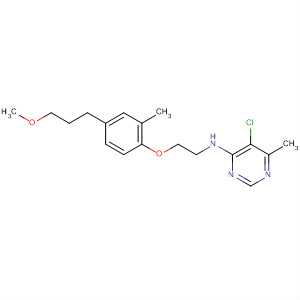 105707-80-0  4-Pyrimidinamine,5-chloro-N-[2-[4-(3-methoxypropyl)-2-methylphenoxy]ethyl]-6-methyl-
