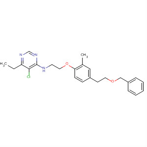105708-07-4  4-Pyrimidinamine,5-chloro-6-ethyl-N-[2-[2-methyl-4-[2-(phenylmethoxy)ethyl]phenoxy]ethyl]-