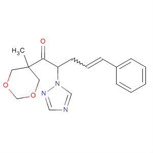 105708-29-0  4-Penten-1-one,1-(5-methyl-1,3-dioxan-5-yl)-5-phenyl-2-(1H-1,2,4-triazol-1-yl)-