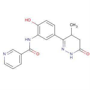 105737-25-5  3-Pyridinecarboxamide,N-[2-hydroxy-5-(1,4,5,6-tetrahydro-4-methyl-6-oxo-3-pyridazinyl)phenyl]-