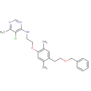 105740-87-2  4-Pyrimidinamine,5-chloro-N-[2-[2,5-dimethyl-4-[2-(phenylmethoxy)ethyl]phenoxy]ethyl]-6-methyl-