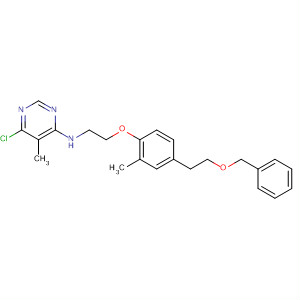 105740-89-4  4-Pyrimidinamine,6-chloro-5-methyl-N-[2-[2-methyl-4-[2-(phenylmethoxy)ethyl]phenoxy]ethyl]-