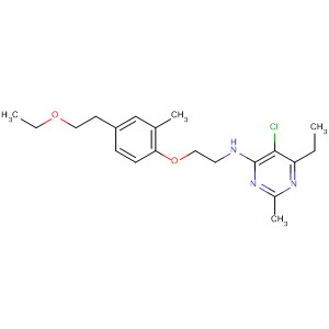 105741-16-0  4-Pyrimidinamine,5-chloro-N-[2-[4-(2-ethoxyethyl)-2-methylphenoxy]ethyl]-6-ethyl-2-methyl-