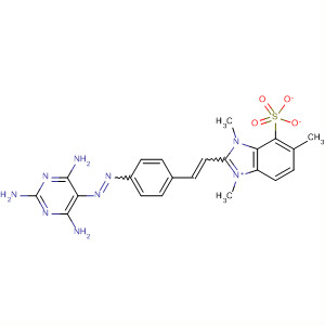 105757-59-3  1H-Benzimidazolium,1,3-dimethyl-2-[2-[4-[(2,4,6-triamino-5-pyrimidinyl)azo]phenyl]ethenyl]-,methyl sulfate