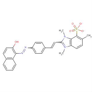105757-61-7  1H-Benzimidazolium,2-[2-[4-[(2-hydroxy-1-naphthalenyl)azo]phenyl]ethenyl]-1,3-dimethyl-,methyl sulfate (salt)