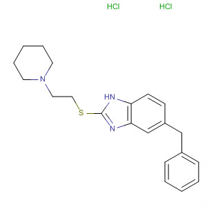 105770-60-3  1H-Benzimidazole, 5-(phenylmethyl)-2-[[2-(1-piperidinyl)ethyl]thio]-,dihydrochloride