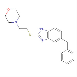 105770-61-4  1H-Benzimidazole, 2-[[2-(4-morpholinyl)ethyl]thio]-5-(phenylmethyl)-