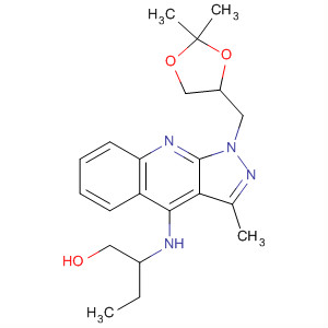 105774-23-0  1-Butanol,2-[[1-[(2,2-dimethyl-1,3-dioxolan-4-yl)methyl]-3-methyl-1H-pyrazolo[3,4-b]quinolin-4-yl]amino]-