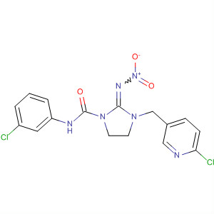 105828-48-6  1-Imidazolidinecarboxamide,N-(3-chlorophenyl)-3-[(6-chloro-3-pyridinyl)methyl]-2-(nitroimino)-
