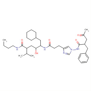 105852-01-5  1H-Imidazole-4-propanamide,N-[4-[(butylamino)carbonyl]-1-(cyclohexylmethyl)-2-hydroxy-5-methylhexyl]-a-[[1,4-dioxo-2-(phenylmethyl)pentyl]amino]-