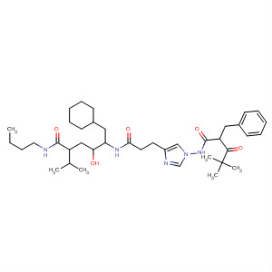 105852-02-6  1H-Imidazole-4-propanamide,N-[4-[(butylamino)carbonyl]-1-(cyclohexylmethyl)-2-hydroxy-5-methylhexyl]-a-[[4,4-dimethyl-1,3-dioxo-2-(phenylmethyl)pentyl]amino]-