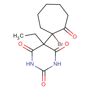 105854-23-7  2,4,6(1H,3H,5H)-Pyrimidinetrione,5-(1-bromo-2-oxocycloheptyl)-5-ethyl-