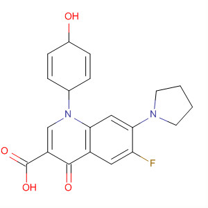 105888-92-4  3-Quinolinecarboxylic acid,6-fluoro-1,4-dihydro-1-(4-hydroxyphenyl)-4-oxo-7-(1-pyrrolidinyl)-