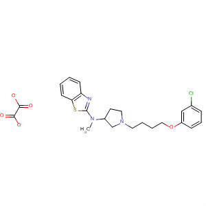 104588-39-8  2-Benzothiazolamine,N-[1-[4-(3-chlorophenoxy)butyl]-3-pyrrolidinyl]-N-methyl-, ethanedioate(1:1)