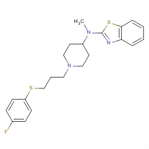 104588-56-9  2-Benzothiazolamine,N-[1-[3-[(4-fluorophenyl)thio]propyl]-4-piperidinyl]-N-methyl-