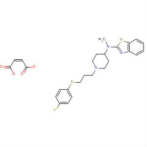 104588-57-0  2-Benzothiazolamine,N-[1-[3-[(4-fluorophenyl)thio]propyl]-4-piperidinyl]-N-methyl-,(Z)-2-butenedioate (1:1)