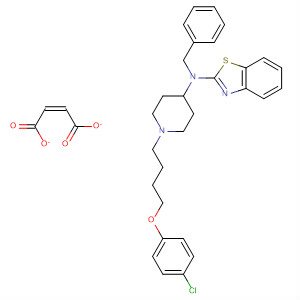 104589-70-0  2-Benzothiazolamine,N-[1-[4-(4-chlorophenoxy)butyl]-4-piperidinyl]-N-(phenylmethyl)-,(Z)-2-butenedioate (1:1)