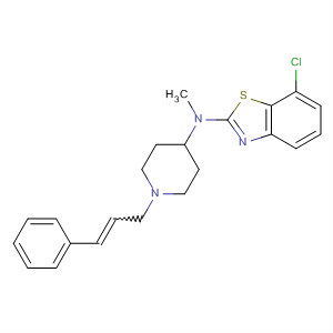 104590-13-8  2-Benzothiazolamine,7-chloro-N-methyl-N-[1-(3-phenyl-2-propenyl)-4-piperidinyl]-