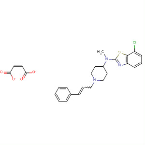 104590-14-9  2-Benzothiazolamine,7-chloro-N-methyl-N-[1-(3-phenyl-2-propenyl)-4-piperidinyl]-,(Z)-2-butenedioate (1:1)