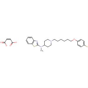 104590-18-3  2-Benzothiazolamine,N-[1-[6-(4-fluorophenoxy)hexyl]-4-piperidinyl]-N-methyl-,(Z)-2-butenedioate (1:1)